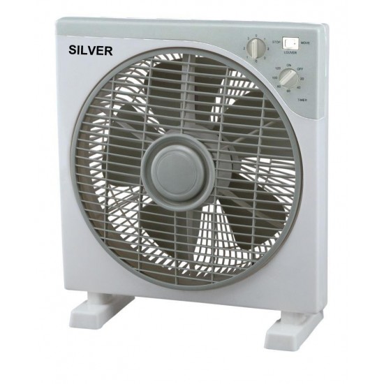 Ανεμιστήρας Box-Fan 50W με χρονοδιακόπτη SILVER KYT-30A